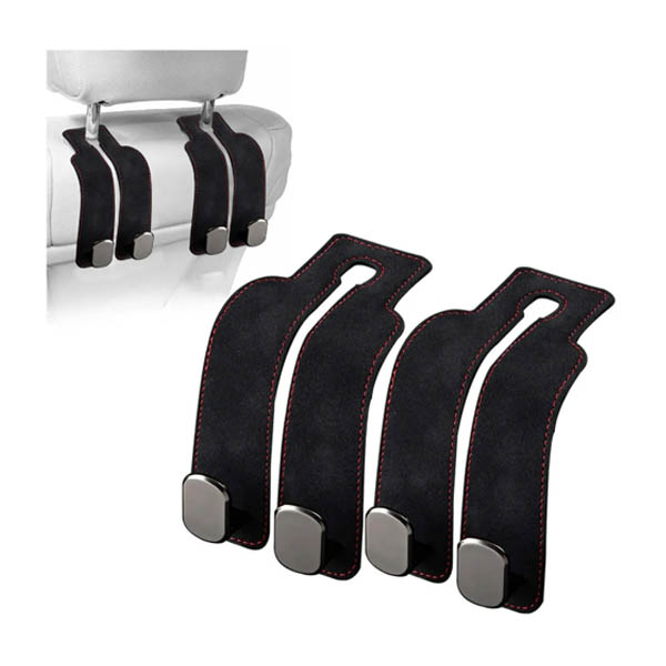 Suporte Prático Para 2 Ganchos De Carro Para Pendurar Bolsas Preto